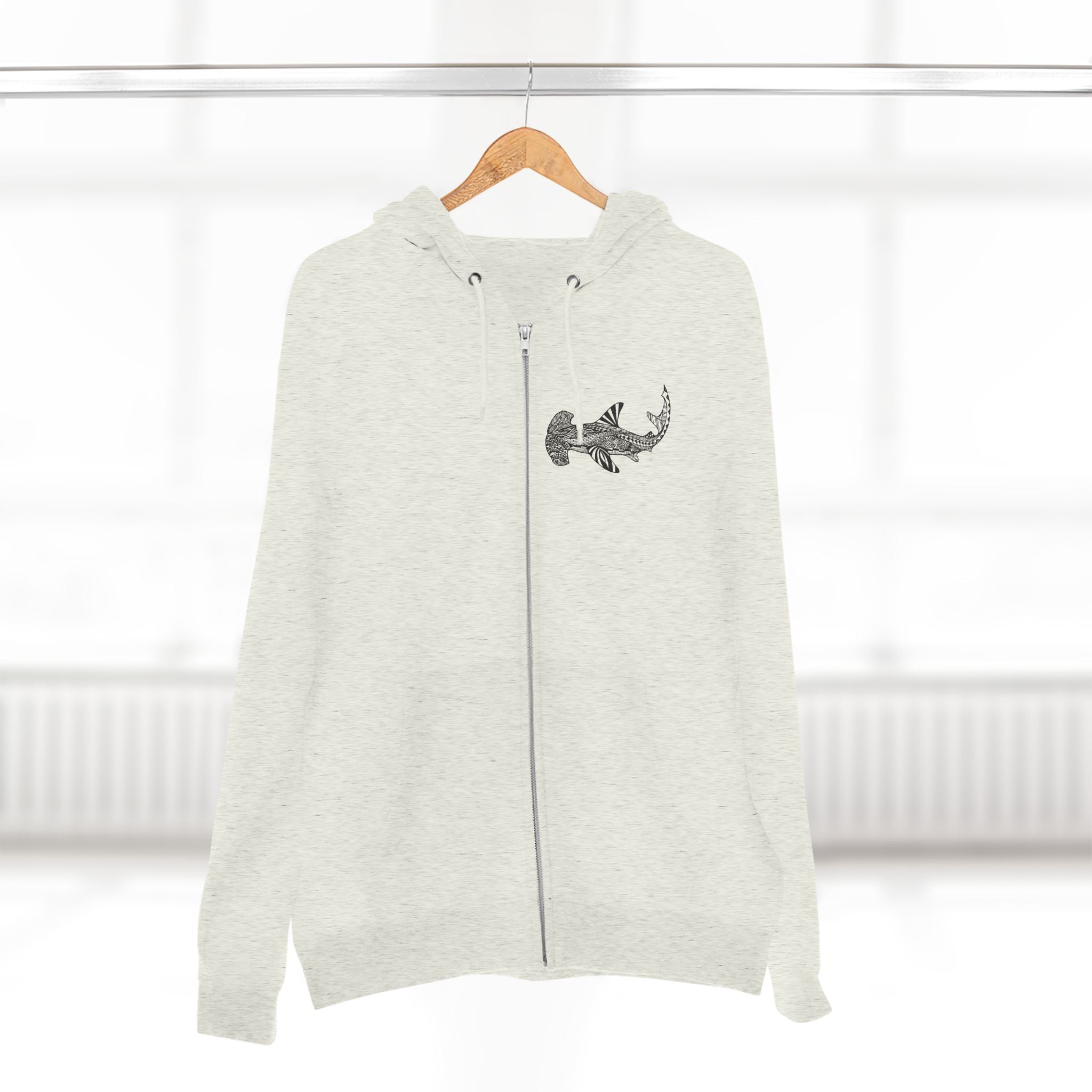 Ventangle Hammerhead Unisex - Zip Cotton Blend Fleece Hoodie