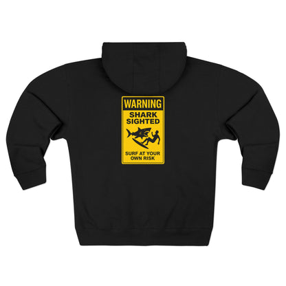 Shark Sighted Unisex - Zip Cotton Blend Fleece Hoodie