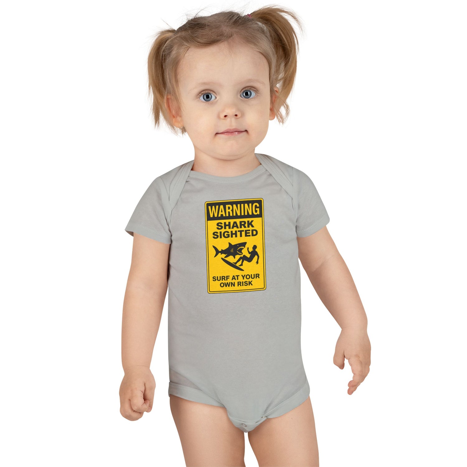 Shark Sighted - Baby Short Sleeve 100% Cotton Onesie