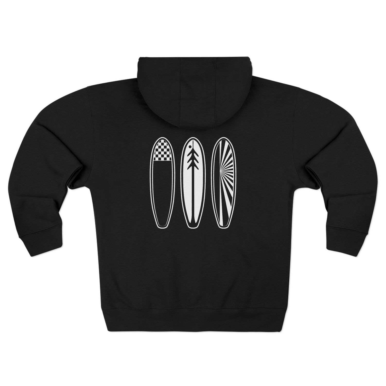 Ventana Three Board Unisex - Zip Cotton Blend Fleece Hoodie