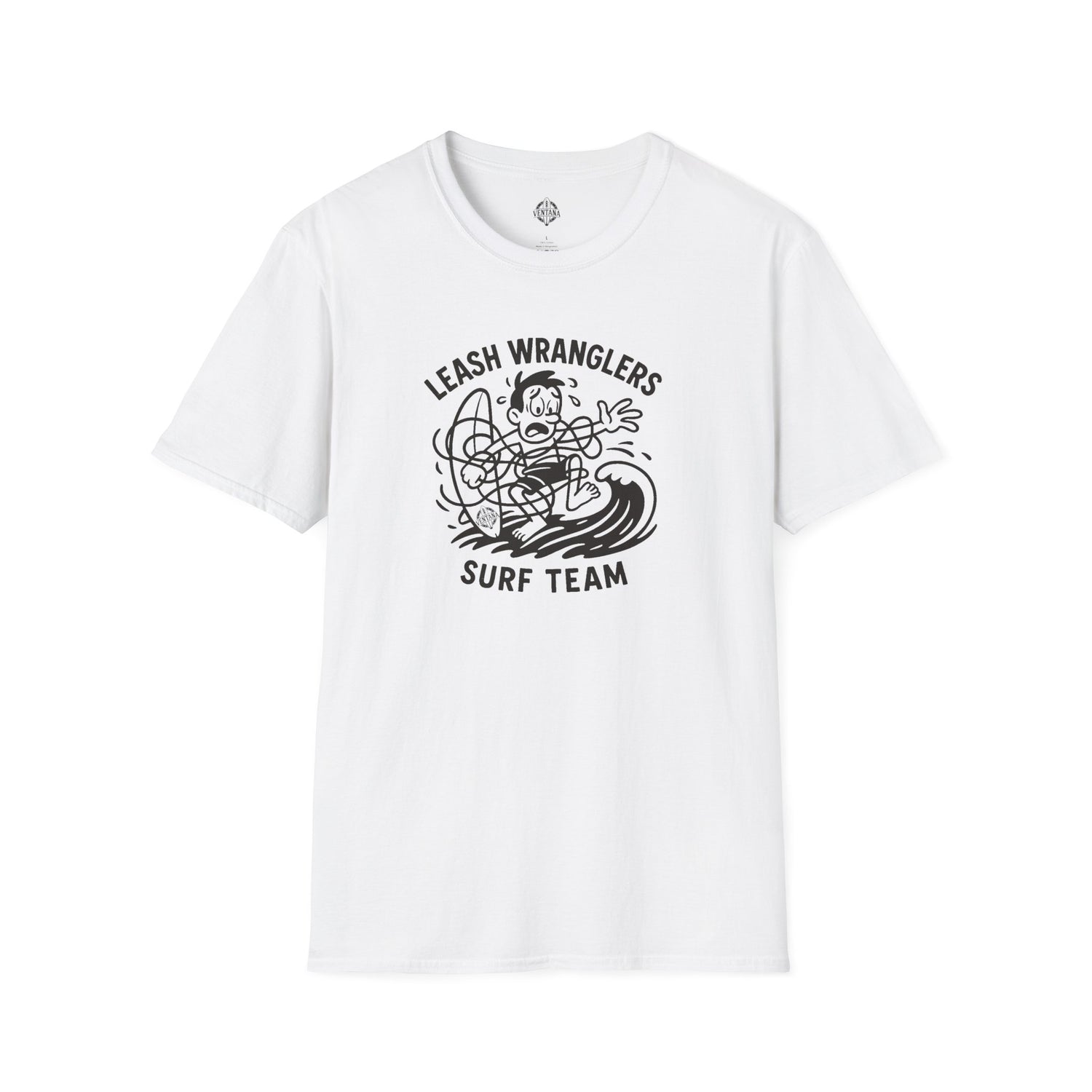 Leash Wranglers Surf Team Unisex - Soft Style U.S. Cotton T-Shirt