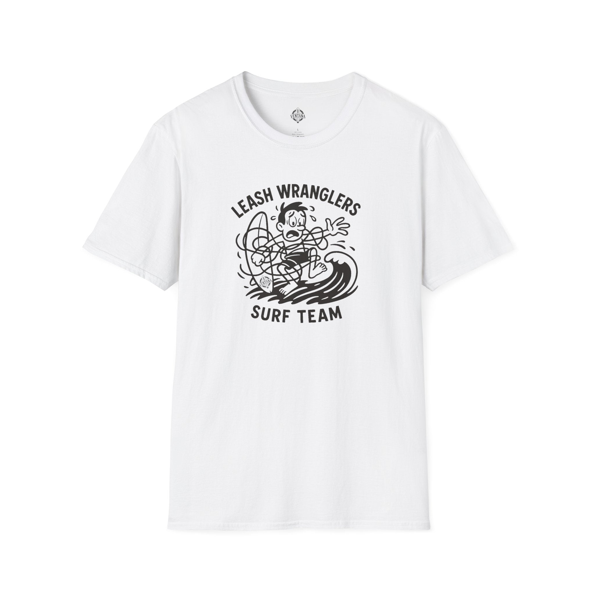 Leash Wranglers Surf Team Unisex - Soft Style U.S. Cotton T-Shirt