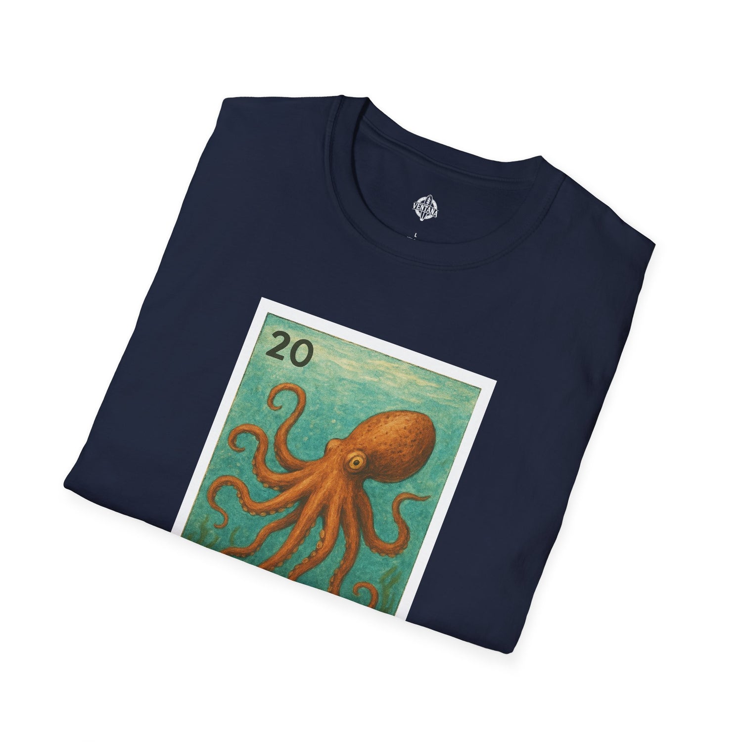 Octopus Lotería Unisex - Soft Style U.S. Cotton T-Shirt (El Pulpo)