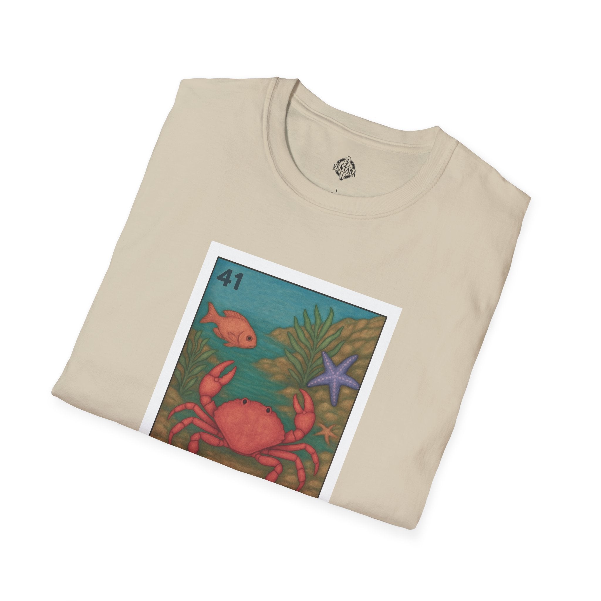Crab Lotería Unisex - Soft Style U.S. Cotton T-Shirt (El Cangrejo)