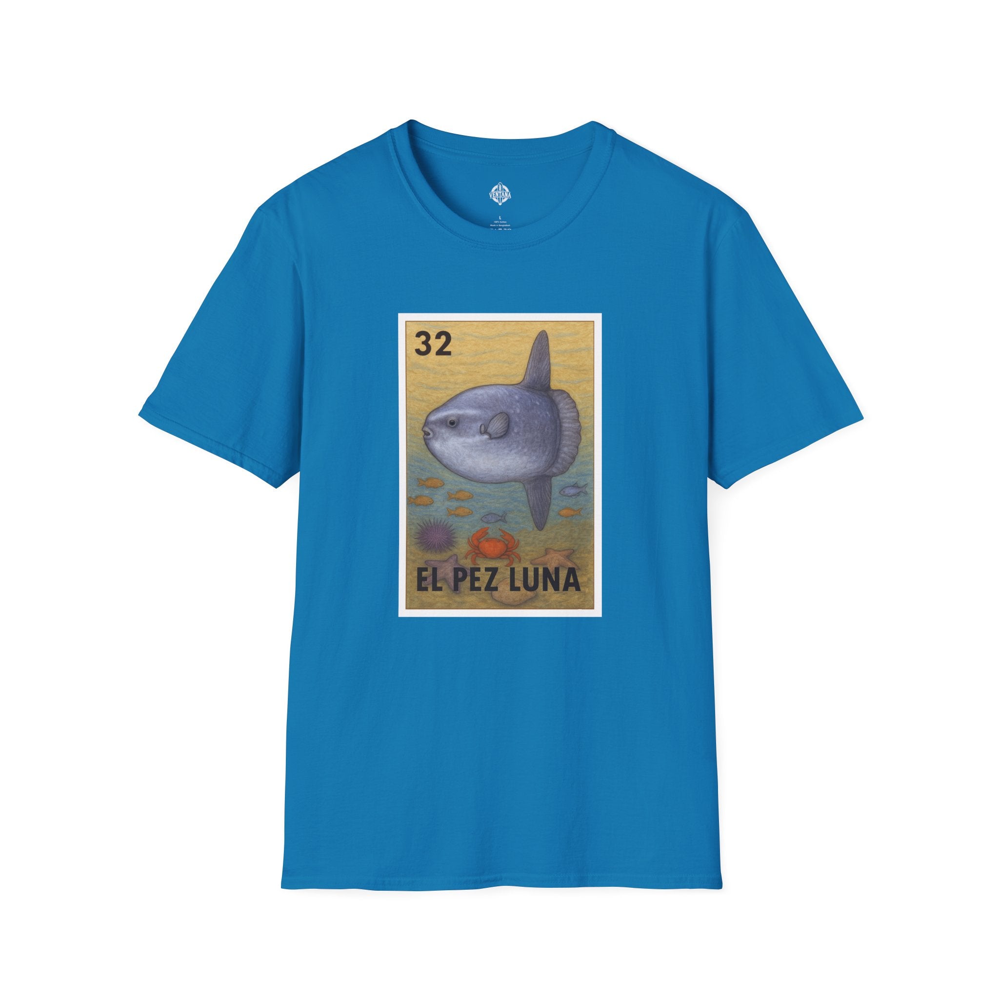 Sunfish Lotería Unisex - Soft Style U.S. Cotton T-Shirt (El Pez Luna)