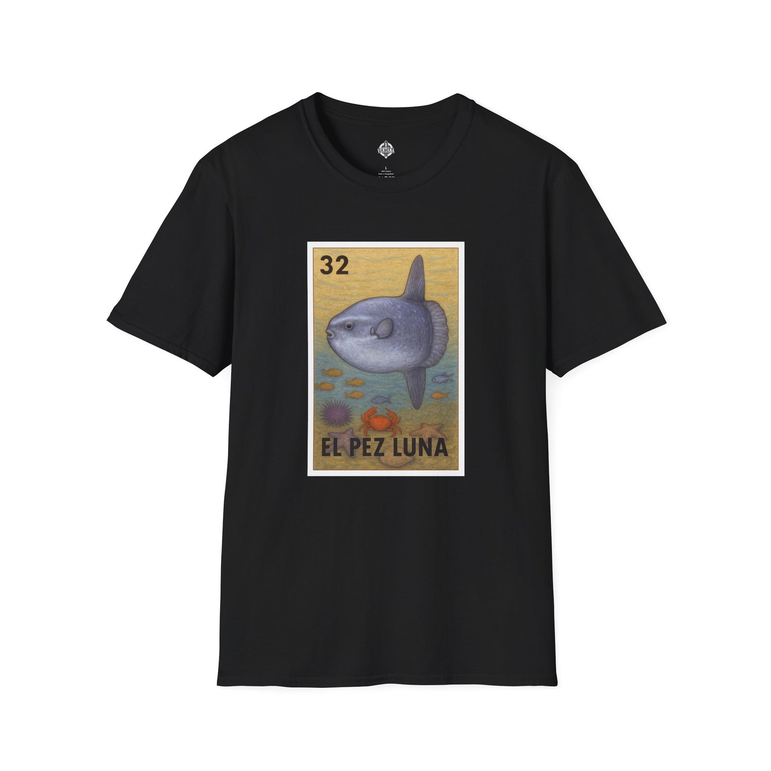 Sunfish Lotería Unisex - Soft Style U.S. Cotton T-Shirt (El Pez Luna)