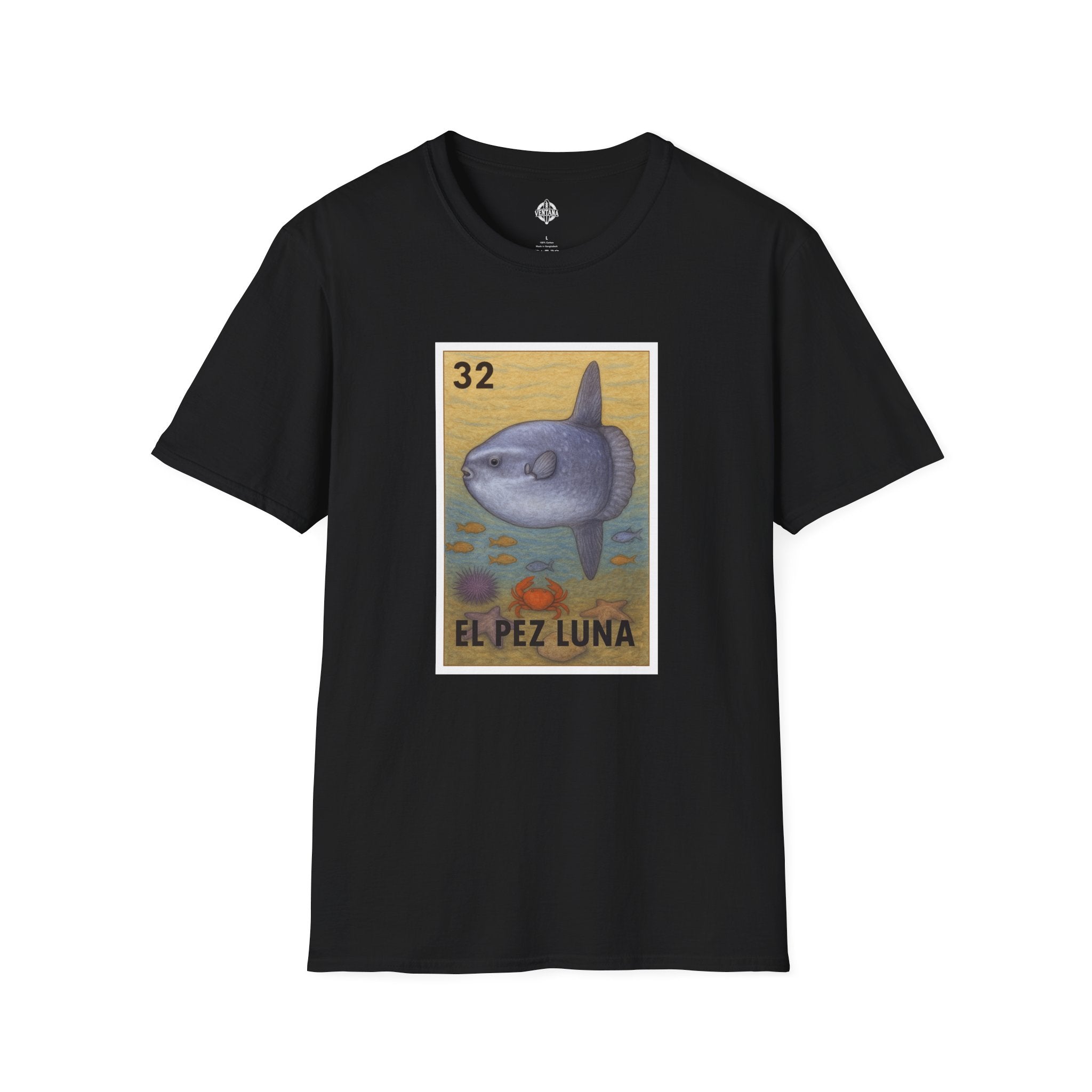 Sunfish Lotería Unisex - Soft Style U.S. Cotton T-Shirt (El Pez Luna)