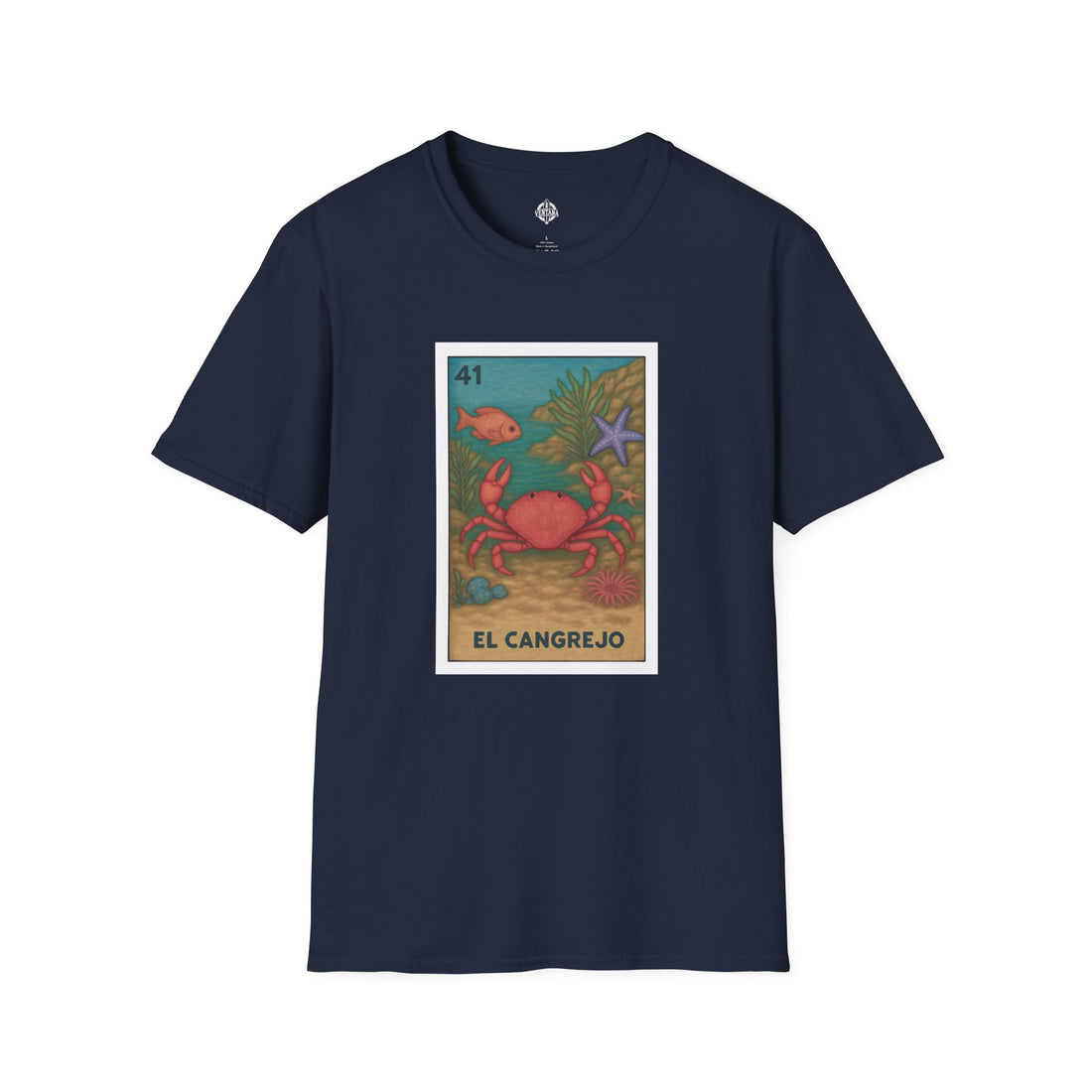 Crab Lotería Unisex - Soft Style U.S. Cotton T-Shirt (El Cangrejo)