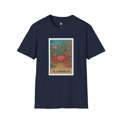 Crab Lotería Unisex - Soft Style U.S. Cotton T-Shirt (El Cangrejo)