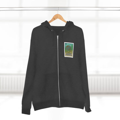 Stingray Lotería Unisex - Zip Cotton Blend Fleece Hoodie (La Raya Venenosa)