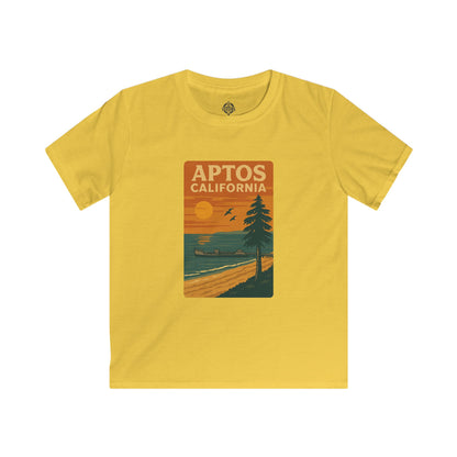 Aptos California Sunset Kids - Soft Style U.S. Cotton T-Shirt