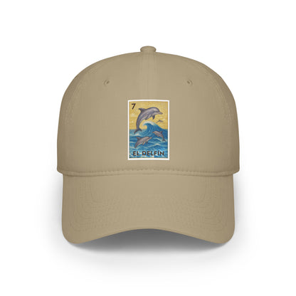 Dolphin Lotería Unisex - 100% Cotton Baseball Cap (El Delfín)