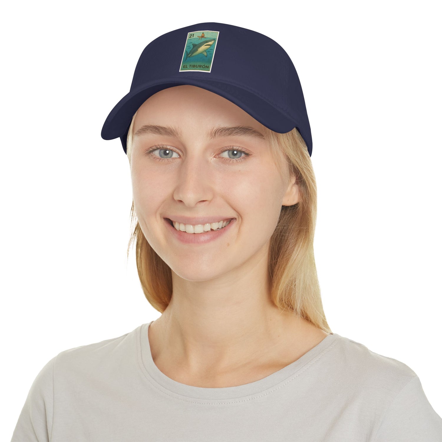 Shark Lotería Unisex - 100% Cotton Baseball Cap (El Tiburón)