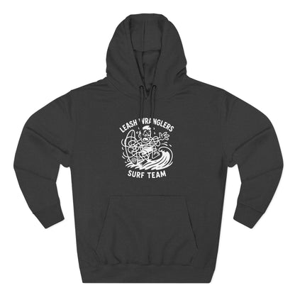 Leash Wranglers Surf Team Unisex - Pull-Over Cotton Blend Fleece Hoodie