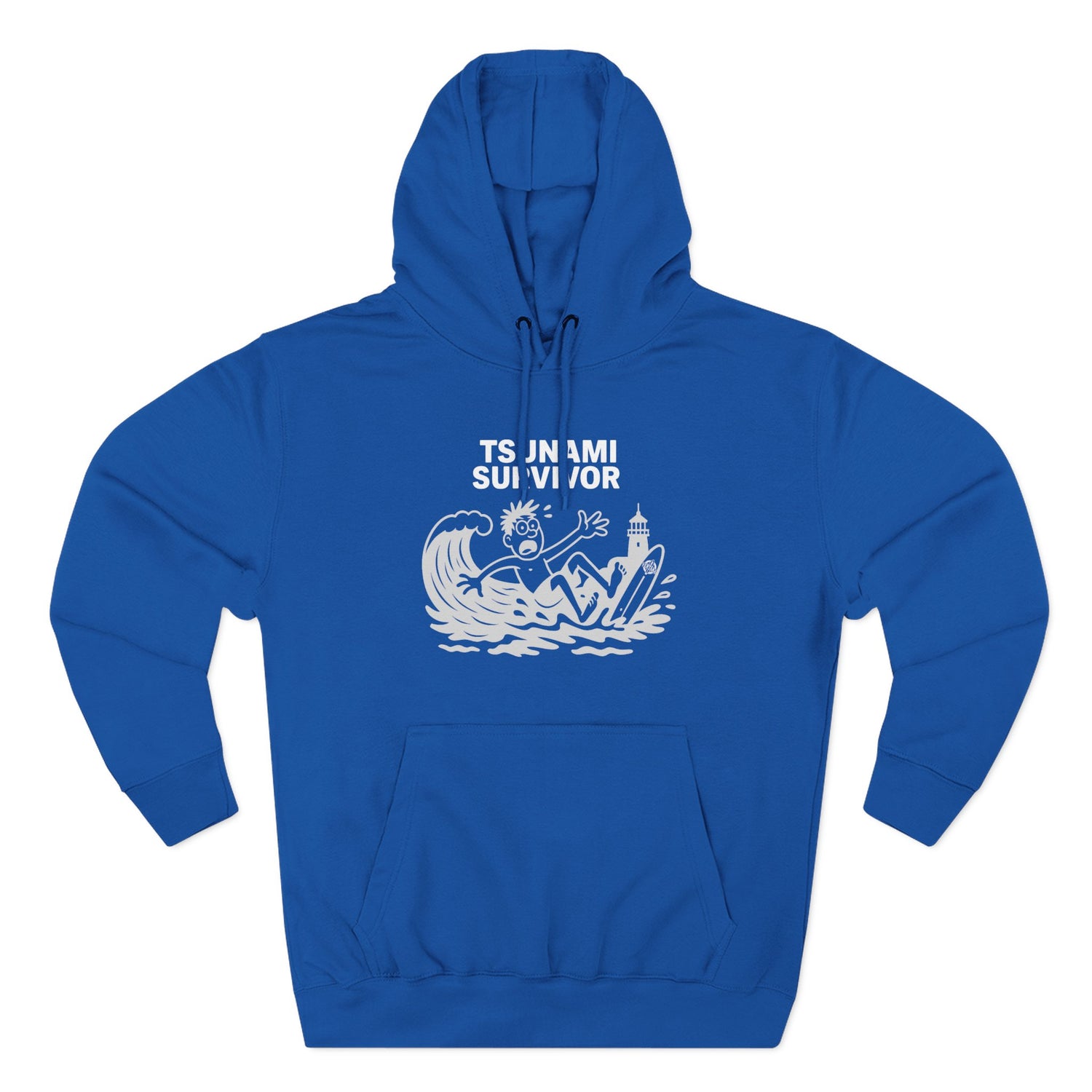 Tsunami Survivor Unisex - Pull-Over Cotton Blend Fleece Hoodie