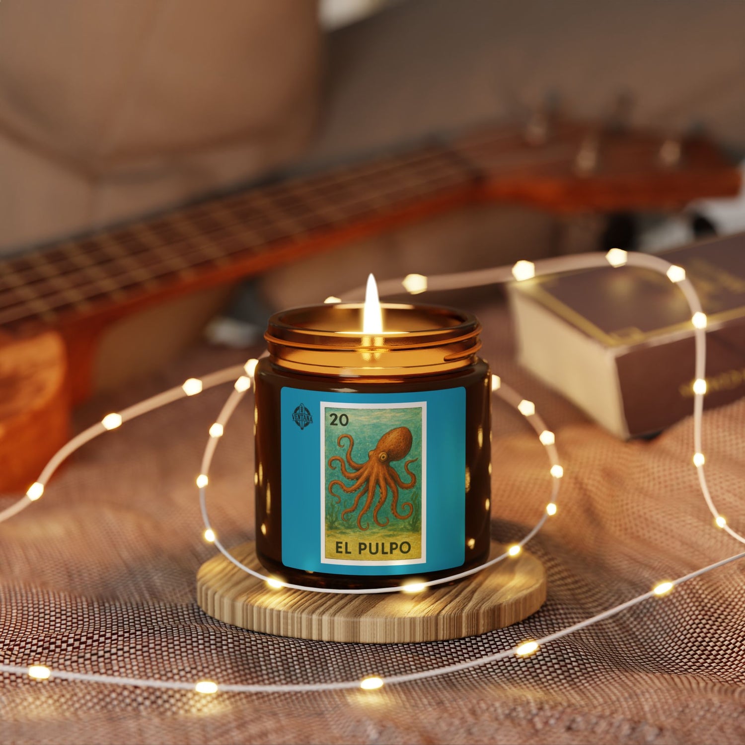 Octopus Lotería - Scented Soy Candle (El Pulpo)