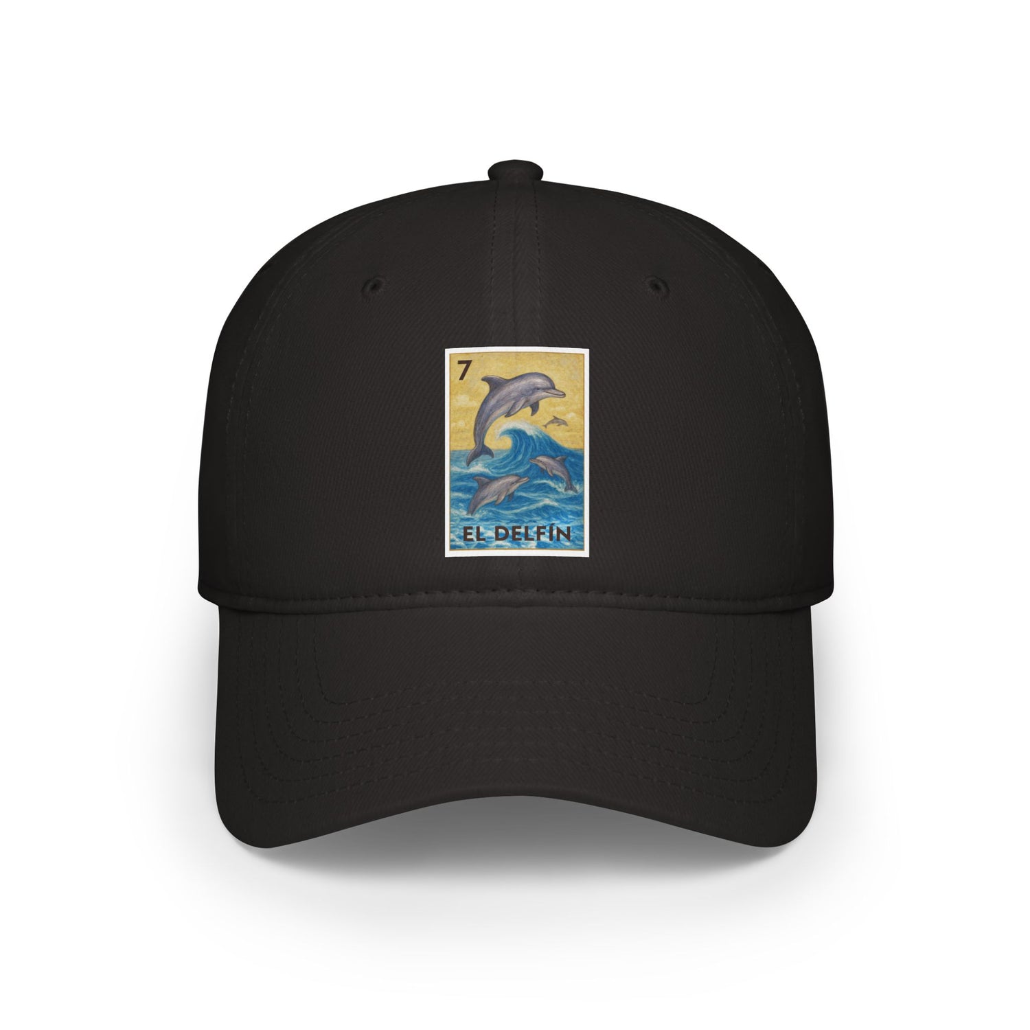 Dolphin Lotería Unisex - 100% Cotton Baseball Cap (El Delfín)