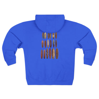 Ventana Wooden Surfboards Unisex - Zip Cotton Blend Fleece Hoodie