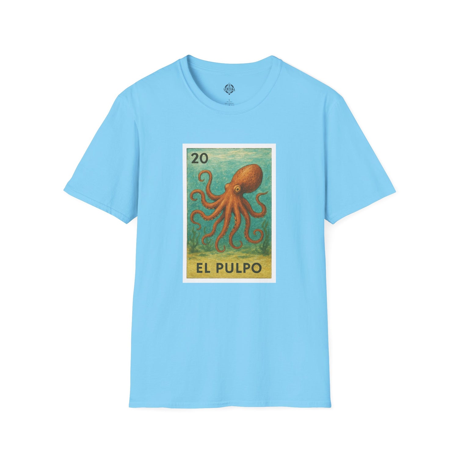 Octopus Lotería Unisex - Soft Style U.S. Cotton T-Shirt (El Pulpo)