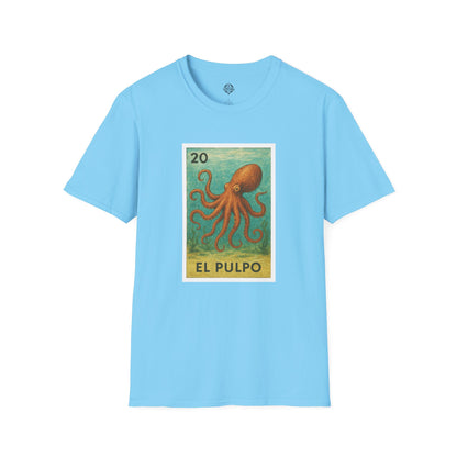 Octopus Lotería Unisex - Soft Style U.S. Cotton T-Shirt (El Pulpo)