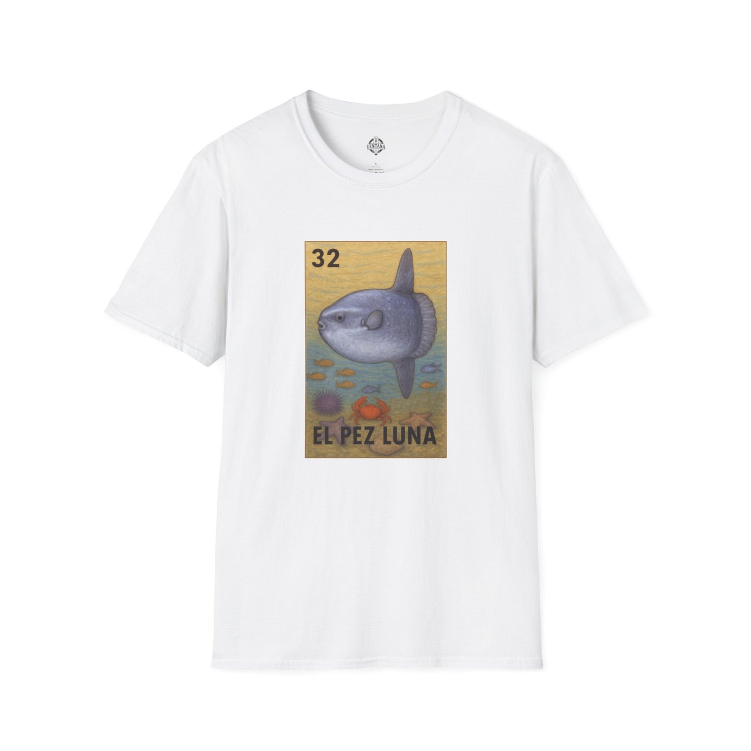 Sunfish Lotería Unisex - Soft Style U.S. Cotton T-Shirt (El Pez Luna)
