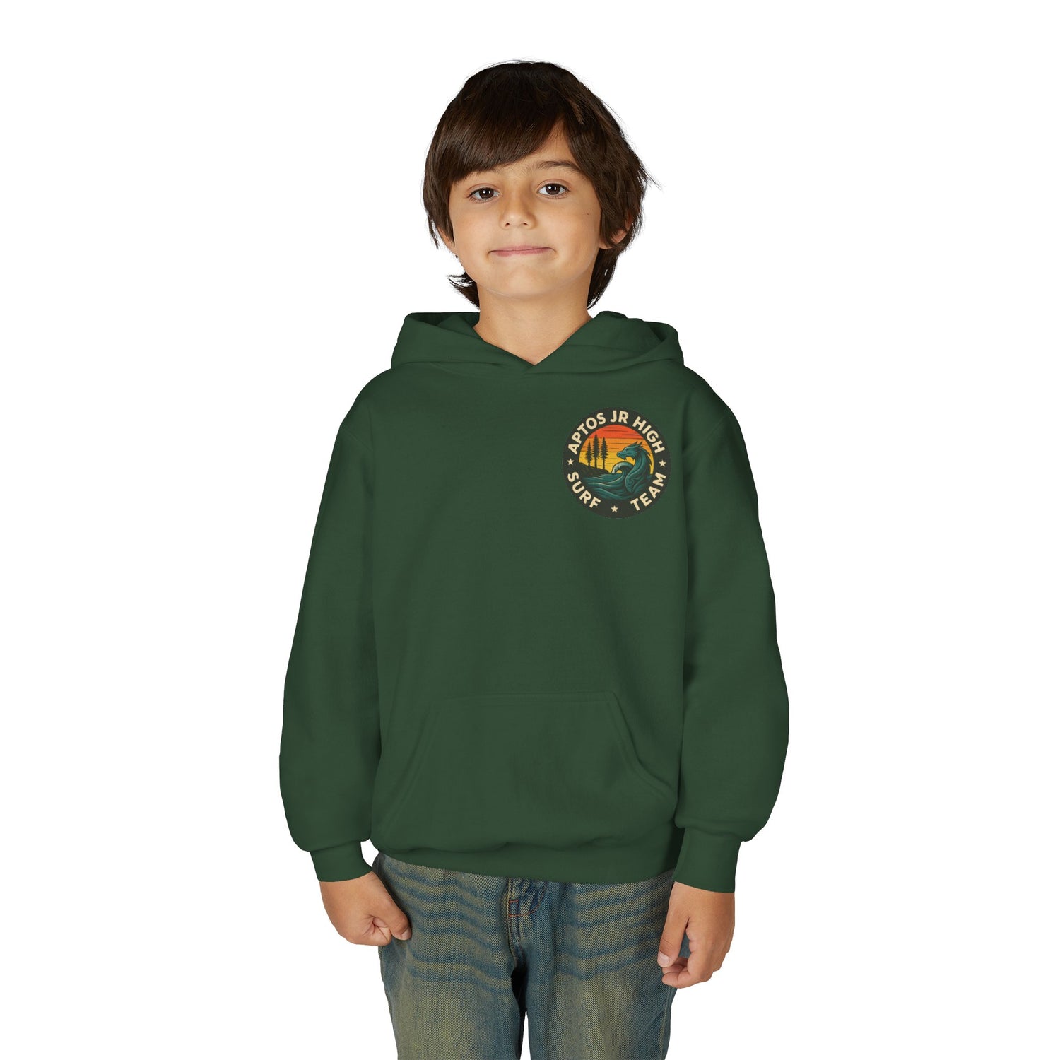 Aptos Jr High Surf Team Youth Pull-Over Hoodie - Heavy Blend Sweatshirt