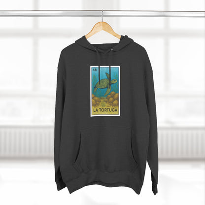 Turtle Lotería Unisex - Pull-Over Cotton Blend Fleece Hoodie (La Tortuga)