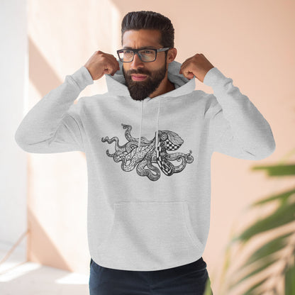Ventangle Octopus Unisex - Pull-Over Cotton Blend Fleece Hoodie