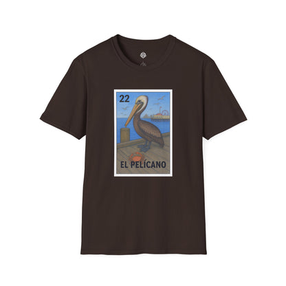 Pelican Lotería Unisex - Soft Style U.S. Cotton T-Shirt (El Pelícano)