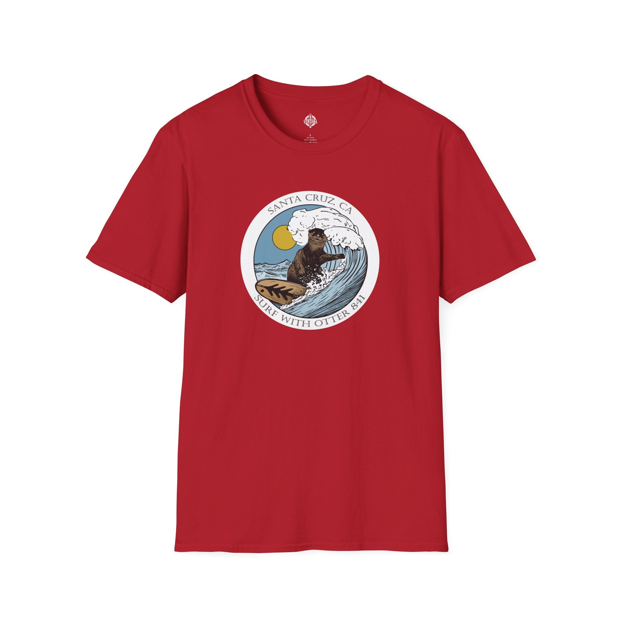 Surf with Otter 841 by Thiago Bianchini Unisex - Soft Style U.S. Cotton T-Shirt