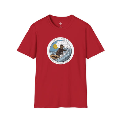 Surf with Otter 841 by Thiago Bianchini Unisex - Soft Style U.S. Cotton T-Shirt