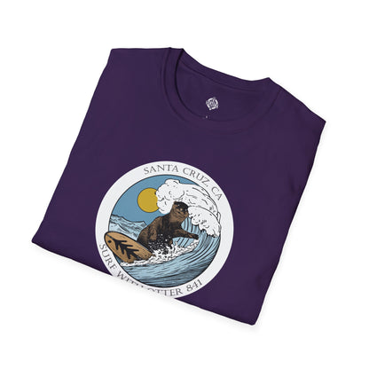 Surf with Otter 841 by Thiago Bianchini Unisex - Soft Style U.S. Cotton T-Shirt