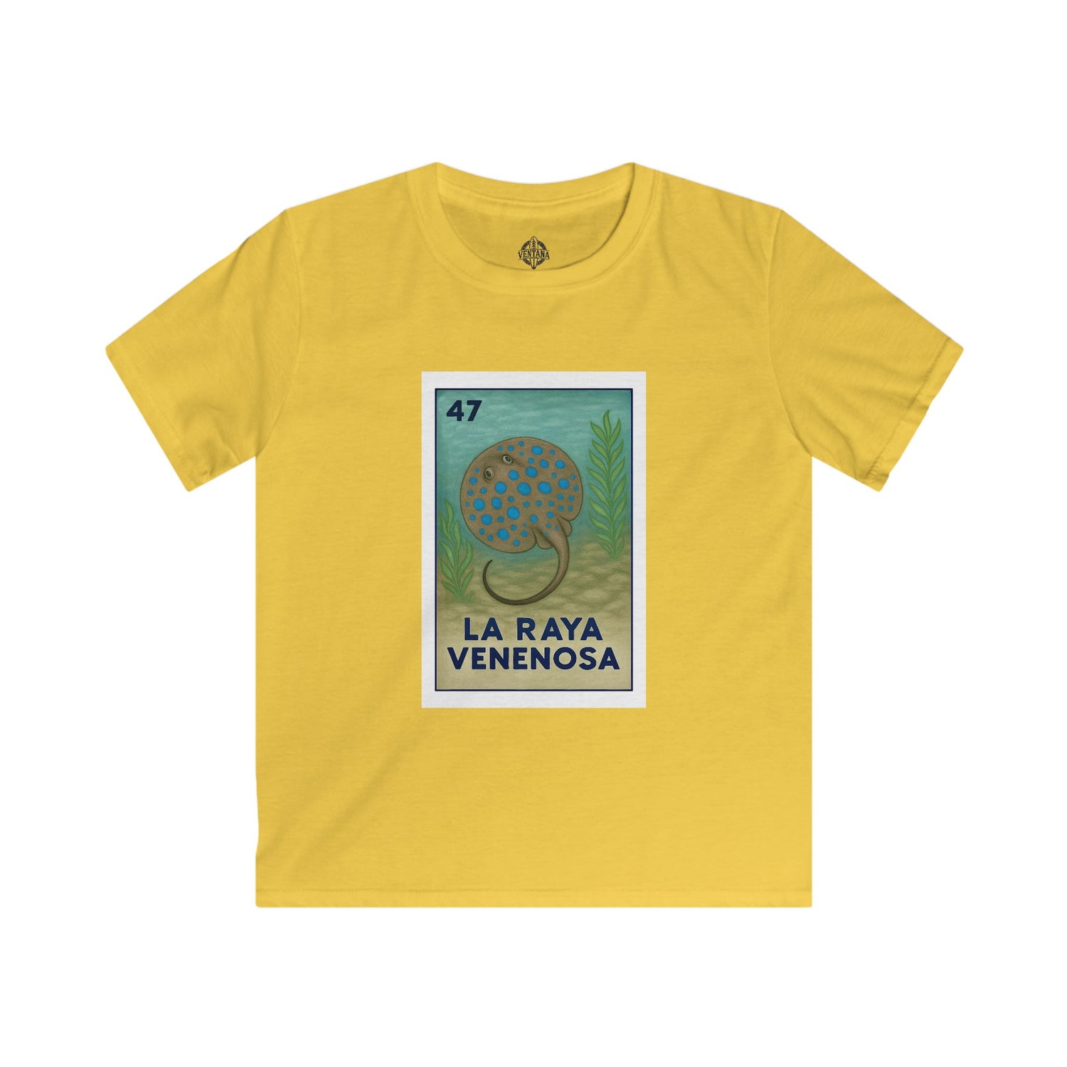 Stingray Lotería Kids - Soft Style U.S. Cotton T-Shirt (La Raya Venenosa)