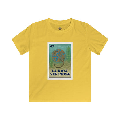 Stingray Lotería Kids - Soft Style U.S. Cotton T-Shirt (La Raya Venenosa)