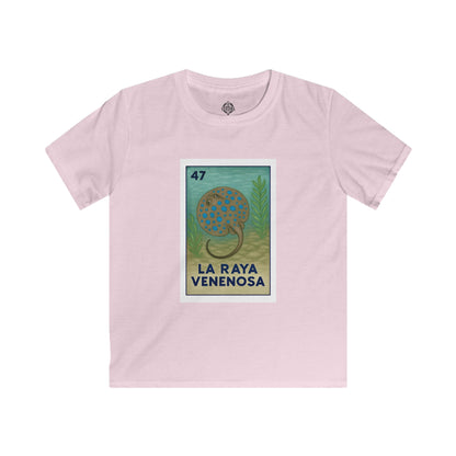 Stingray Lotería Kids - Soft Style U.S. Cotton T-Shirt (La Raya Venenosa)