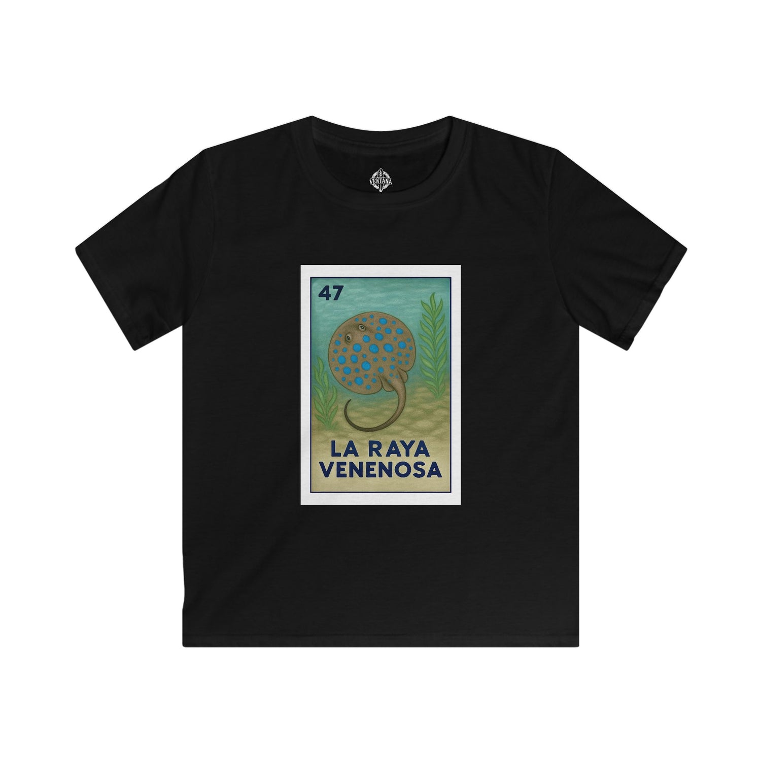 Stingray Lotería Kids - Soft Style U.S. Cotton T-Shirt (La Raya Venenosa)