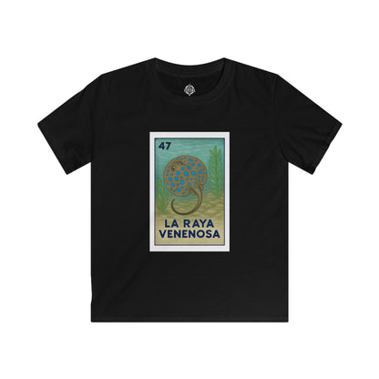 Stingray Lotería Kids - Soft Style U.S. Cotton T-Shirt (La Raya Venenosa)
