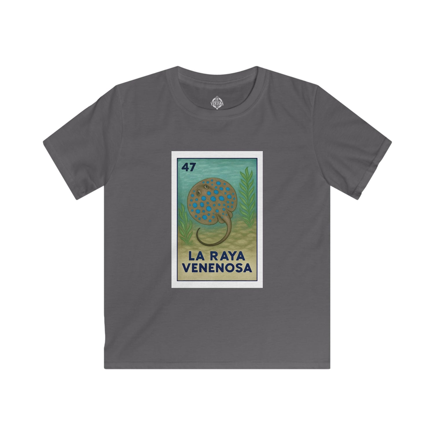 Stingray Lotería Kids - Soft Style U.S. Cotton T-Shirt (La Raya Venenosa)