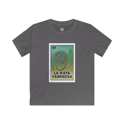 Stingray Lotería Kids - Soft Style U.S. Cotton T-Shirt (La Raya Venenosa)