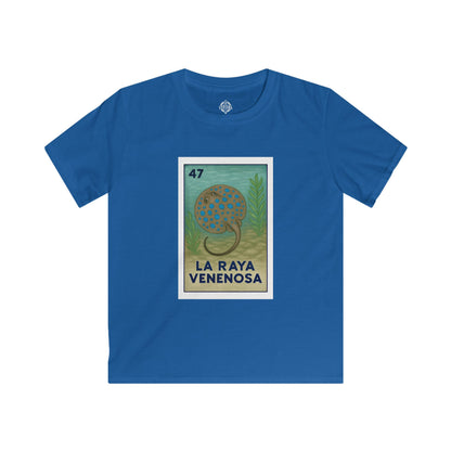 Stingray Lotería Kids - Soft Style U.S. Cotton T-Shirt (La Raya Venenosa)