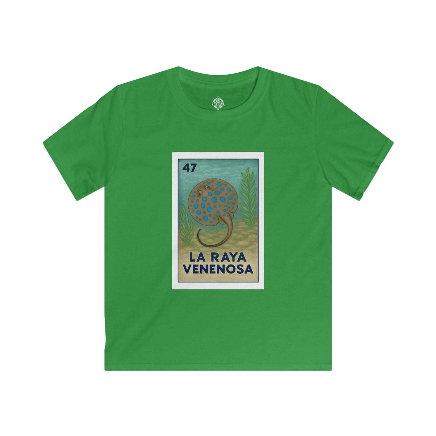 Stingray Lotería Kids - Soft Style U.S. Cotton T-Shirt (La Raya Venenosa)