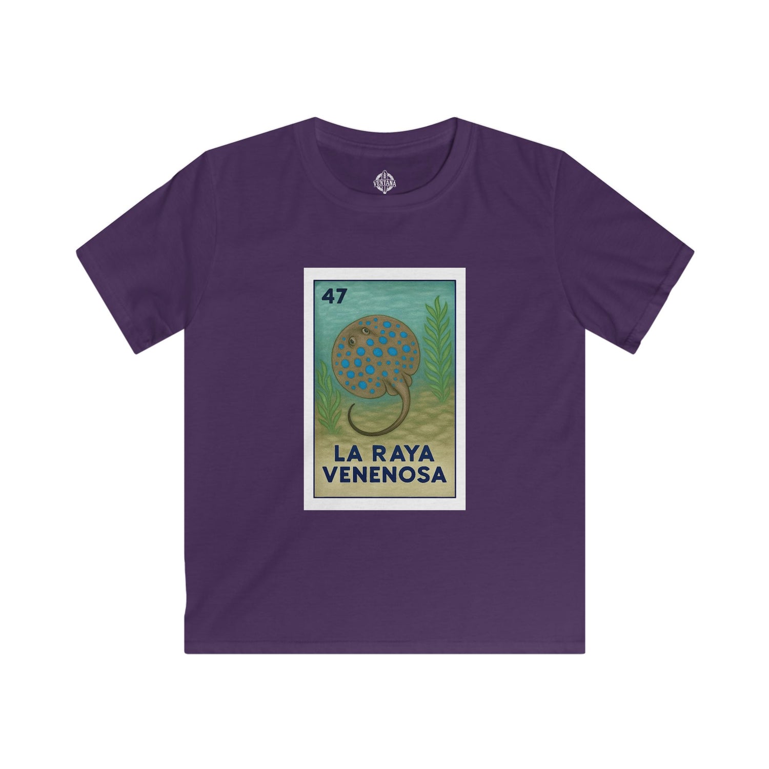 Stingray Lotería Kids - Soft Style U.S. Cotton T-Shirt (La Raya Venenosa)