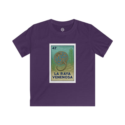 Stingray Lotería Kids - Soft Style U.S. Cotton T-Shirt (La Raya Venenosa)