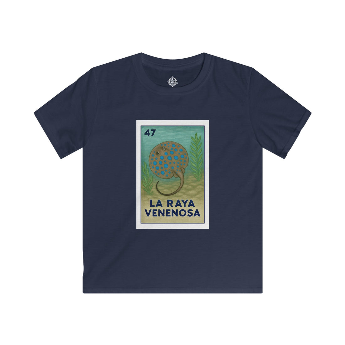 Stingray Lotería Kids - Soft Style U.S. Cotton T-Shirt (La Raya Venenosa)