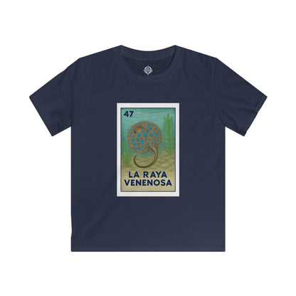 Stingray Lotería Kids - Soft Style U.S. Cotton T-Shirt (La Raya Venenosa)