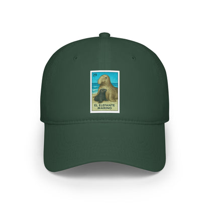 Elephant Seal Lotería Unisex - 100% Cotton Baseball Cap (El Elefante Marino)