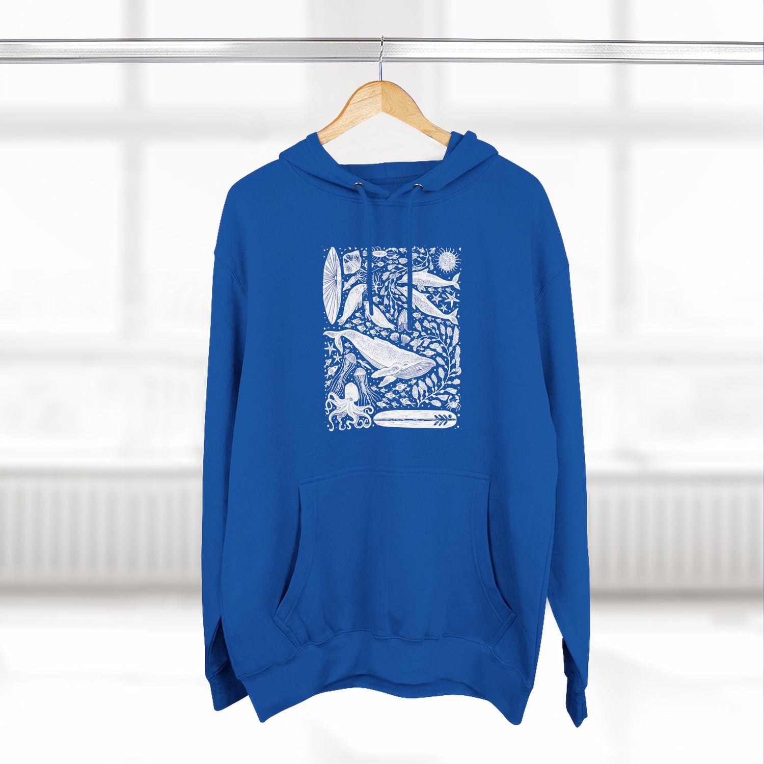 Ventana Marine Life by Lili Arnold Unisex - Pull-Over Cotton Blend Fleece Hoodie