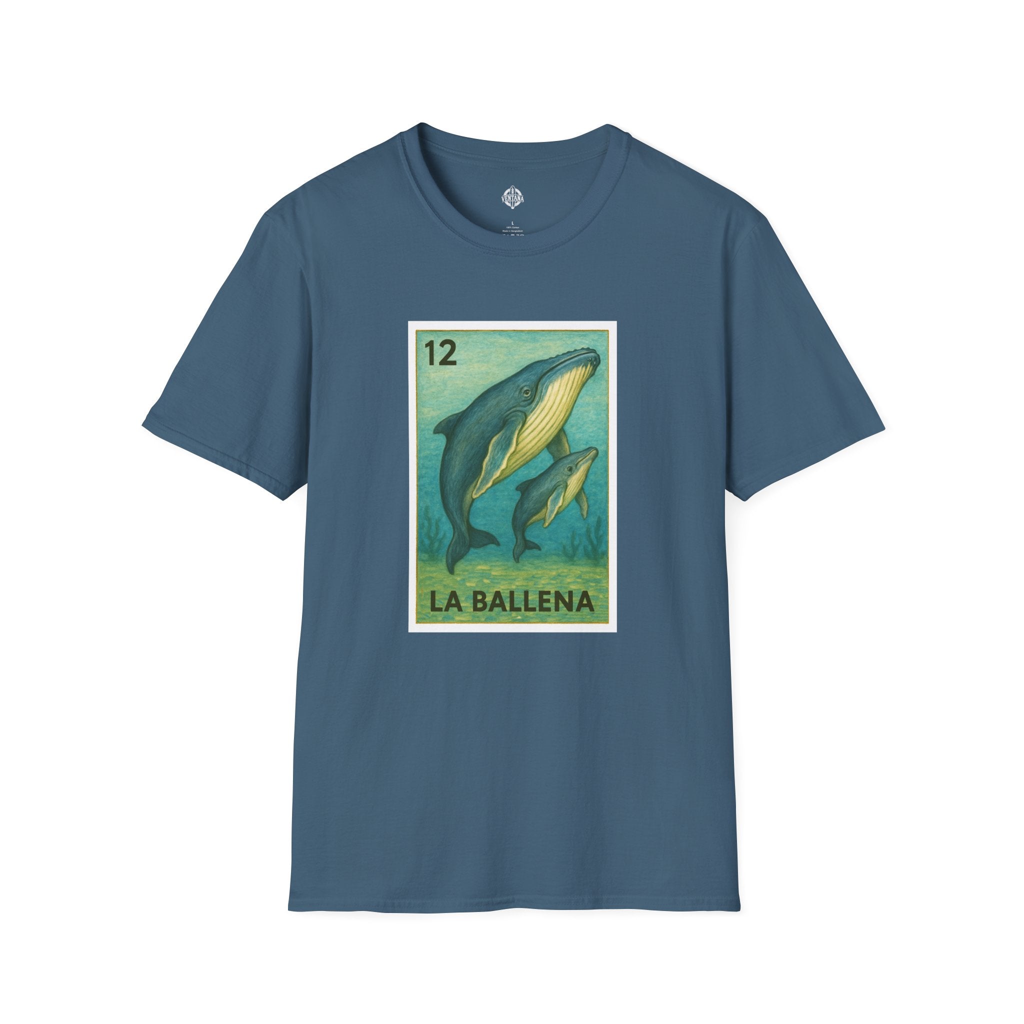 Whale Lotería Unisex - Soft Style U.S. Cotton T-Shirt (La Ballena)