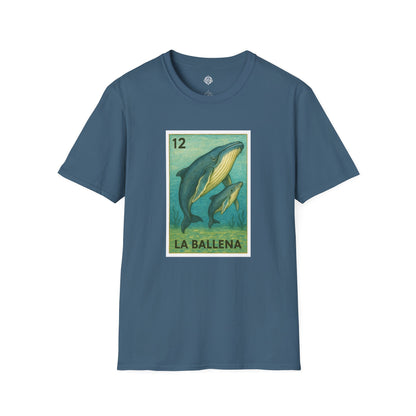 Whale Lotería Unisex - Soft Style U.S. Cotton T-Shirt (La Ballena)
