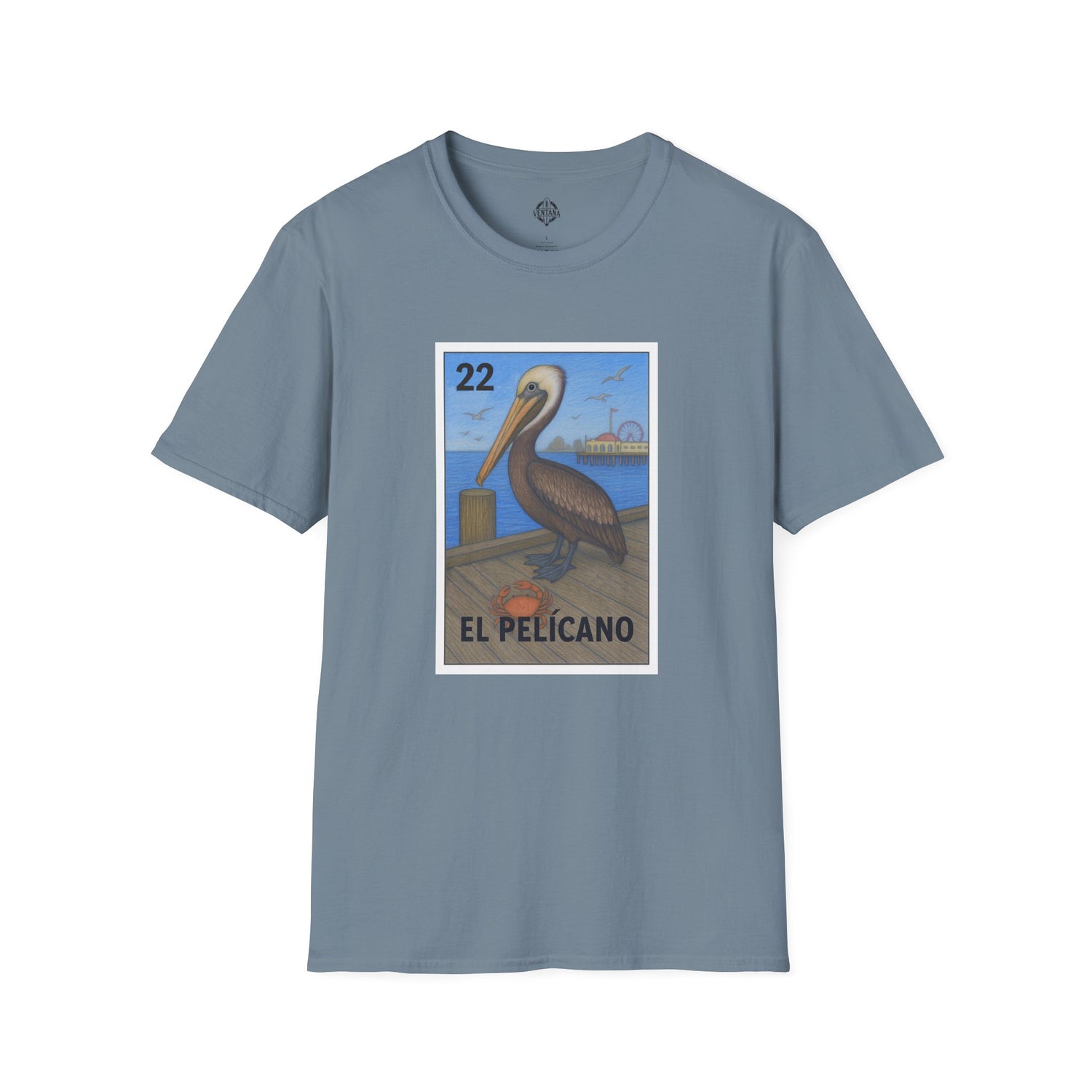 Pelican Lotería Unisex - Soft Style U.S. Cotton T-Shirt (El Pelícano)